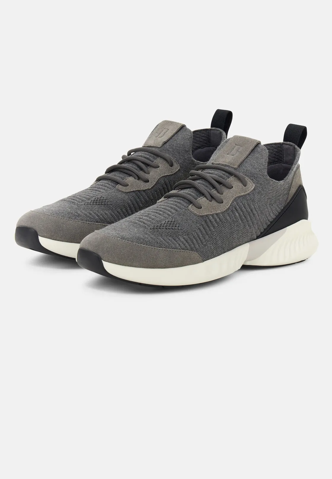 Boggi, Sneakers Willow In Filato Misto Lana, Uomo, Grigio, Taglia: 43-9 - immagine 3