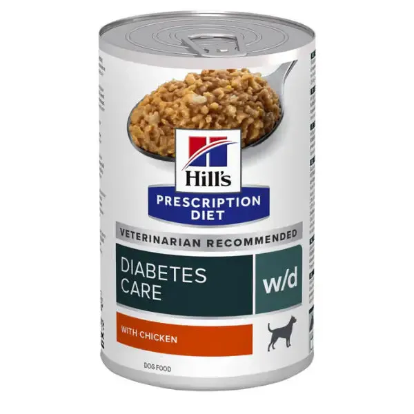 Hill's Prescription Diet w/d Canine 370 gr Pollo - confezione da 6 pezzi - Dieta veterinaria per cani - immagine 1