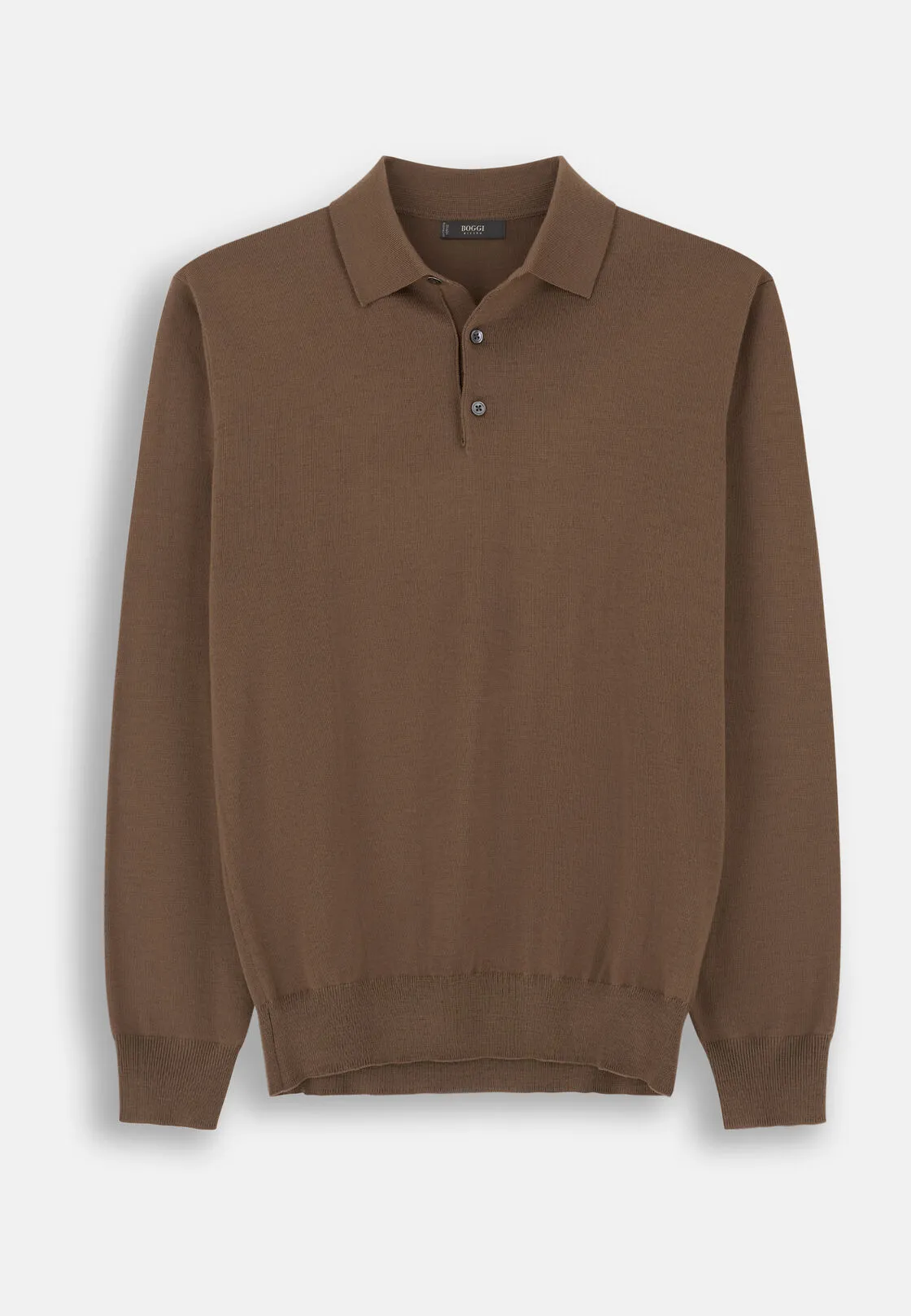 Boggi, Polo Di Maglia In Merino Extrafine, Uomo, Marrone, Taglia: XL - immagine 5