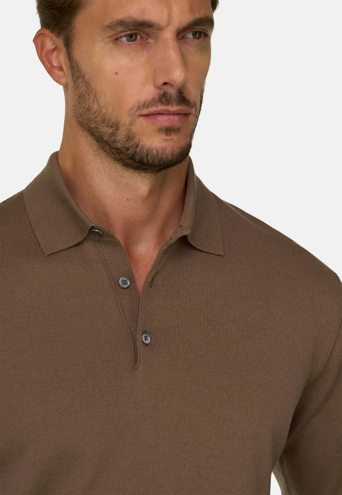 Boggi, Polo Di Maglia In Merino Extrafine, Uomo, Marrone, Taglia: XXL - immagine 3