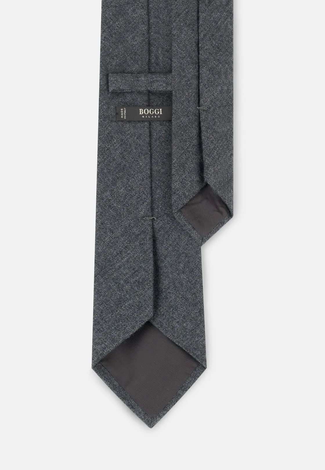 Boggi, Cravatta In Lana Cashmere, Uomo, Grigio - immagine 3