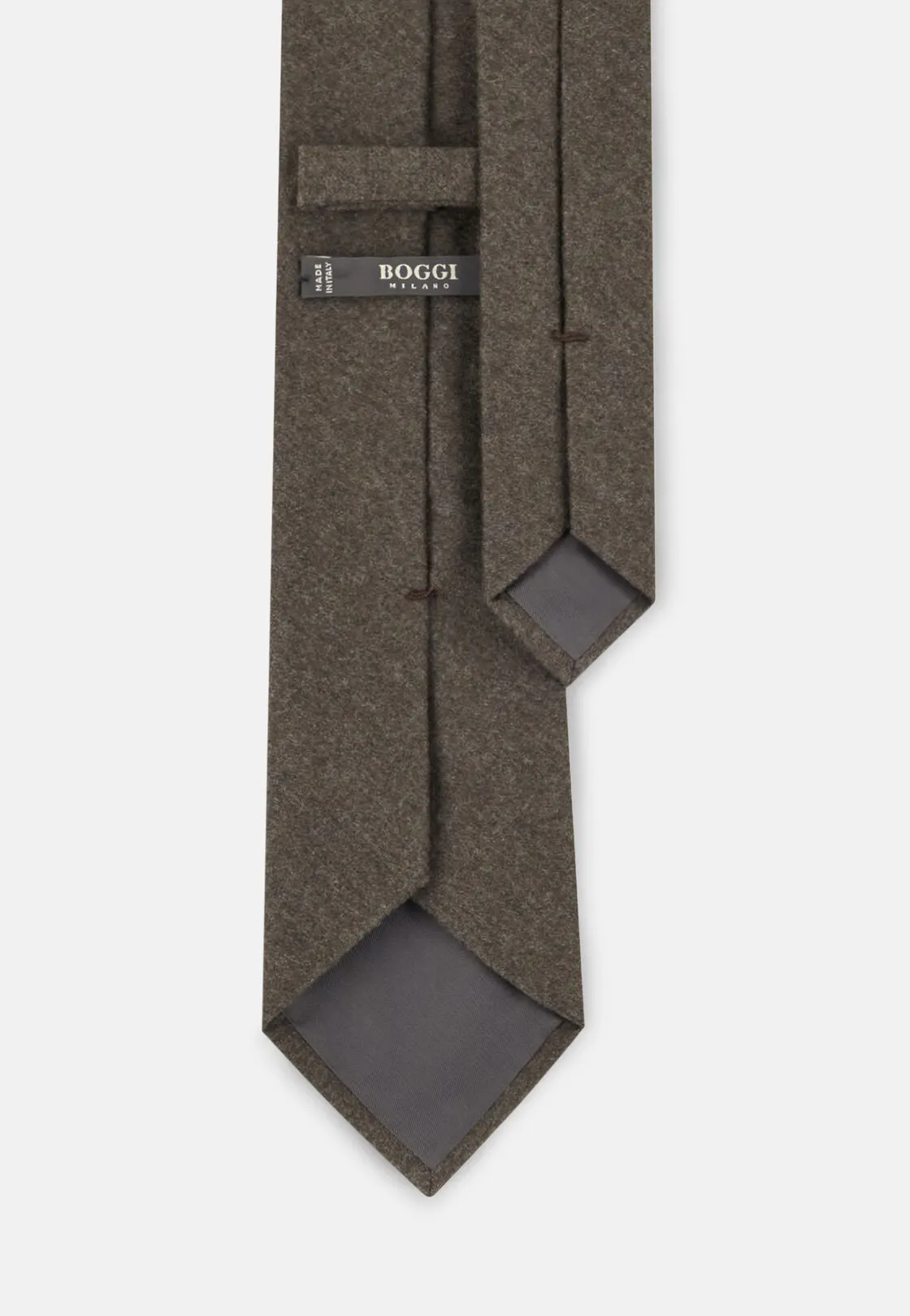 Boggi, Cravatta In Lana Cashmere, Uomo, Marrone scuro - immagine 3