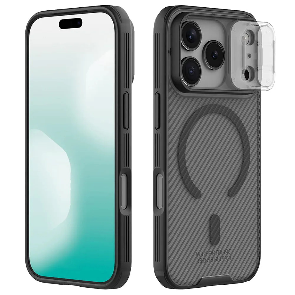 Custodia MagSafe per Apple iPhone 18 Pro / 17 Pro, Nillkin, CamShield Pro, Nero Trasparente - immagine 1