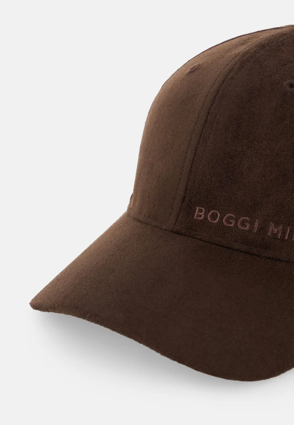 Boggi, Cappello Con Visiera In Tessuto Simil Scamosciato, Uomo, Marrone scuro, Taglia: S/M - immagine 2