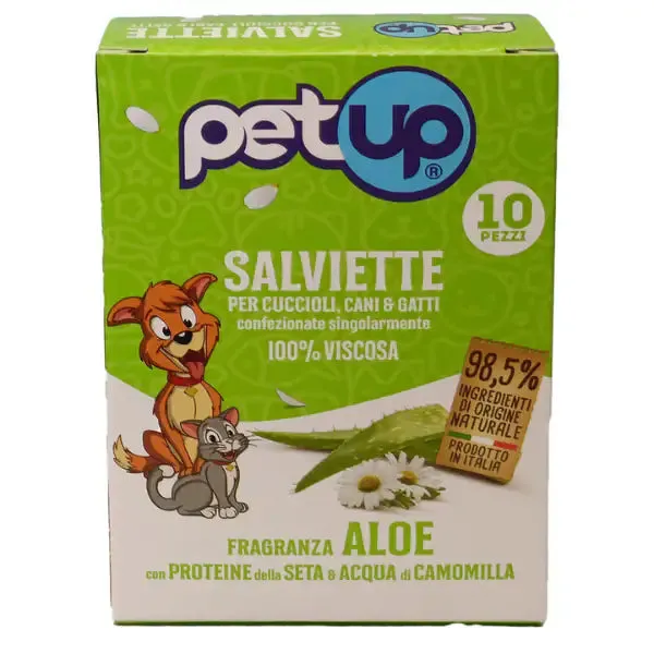 Salviette igieniche Maxi PetUp 10 salviette Aloe - confezione da 4 pezzi - immagine 1