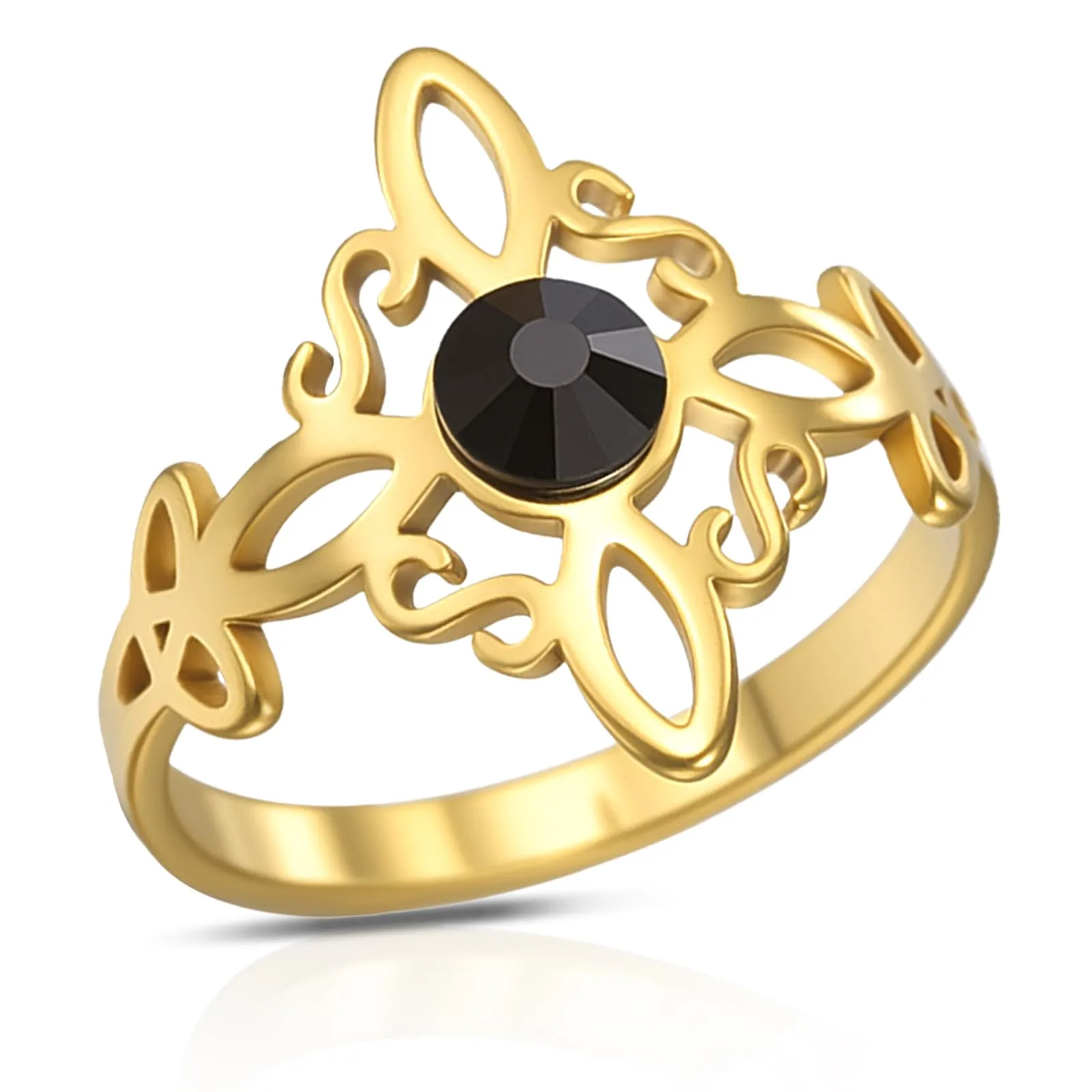 VASSAGO Anello del nodo delle streghe Anello Nodo Celtico In Acciaio Inox Amuleto di protezione della stregoneria Pagan gioielli regalo per le donne - immagine 1