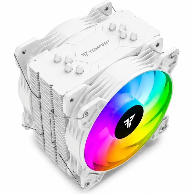 Ventola CPU Tempest Cooler 4Pipes 2x120mm RGB Bianca - immagine 1