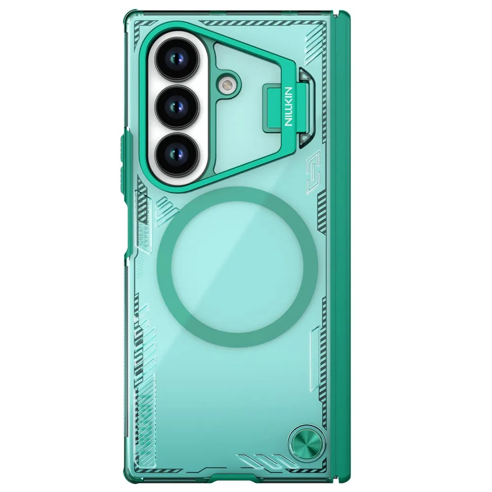 Custodia MagSafe per Samsung Galaxy Z Fold7 F966, Nillkin, Iceblade Prop con ritaglio per fotocamera, Verde - immagine 1