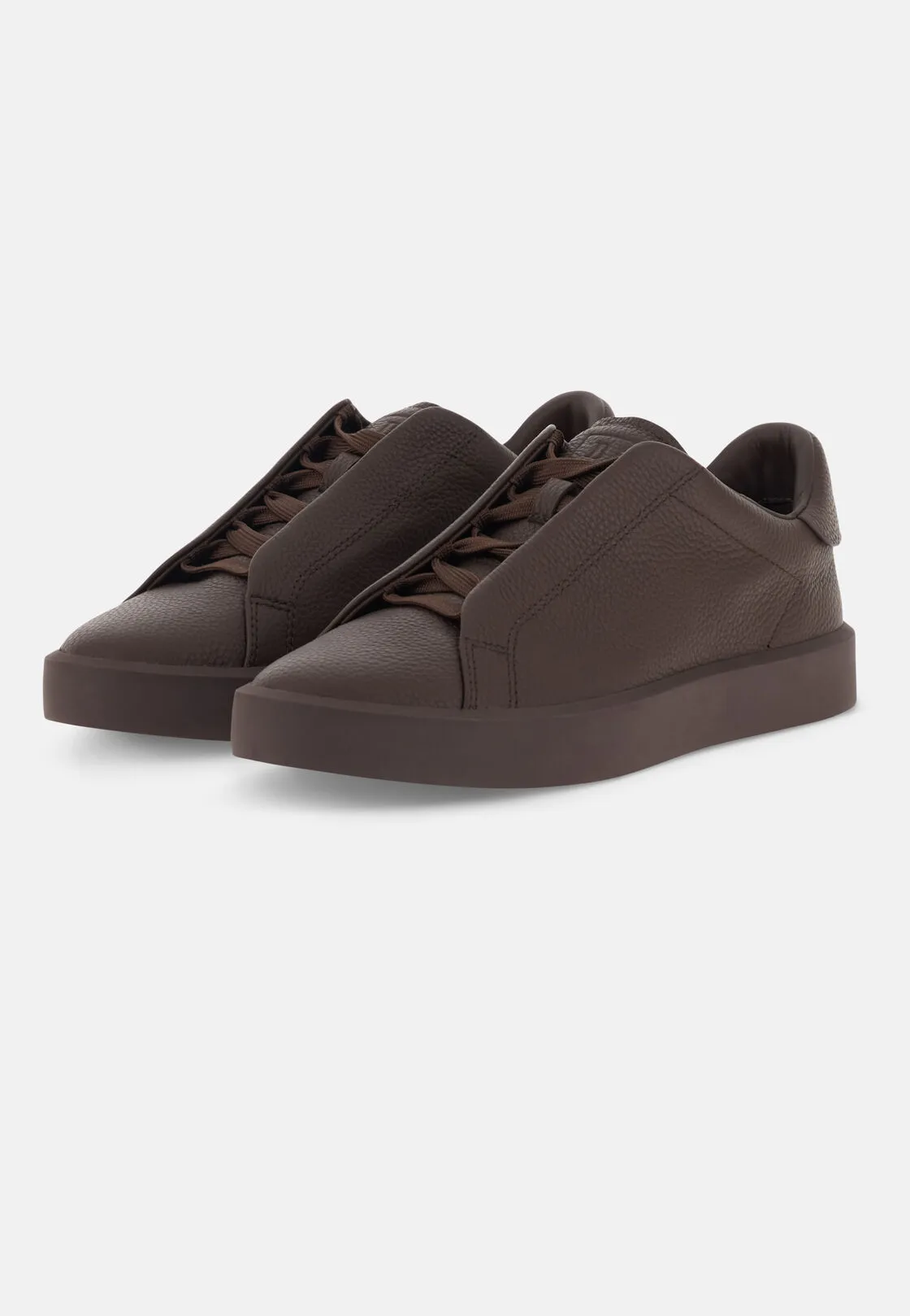 Boggi, Sneakers Essence In Pelle Bottalata, Uomo, Marrone scuro, Taglia: 39-5 - immagine 3