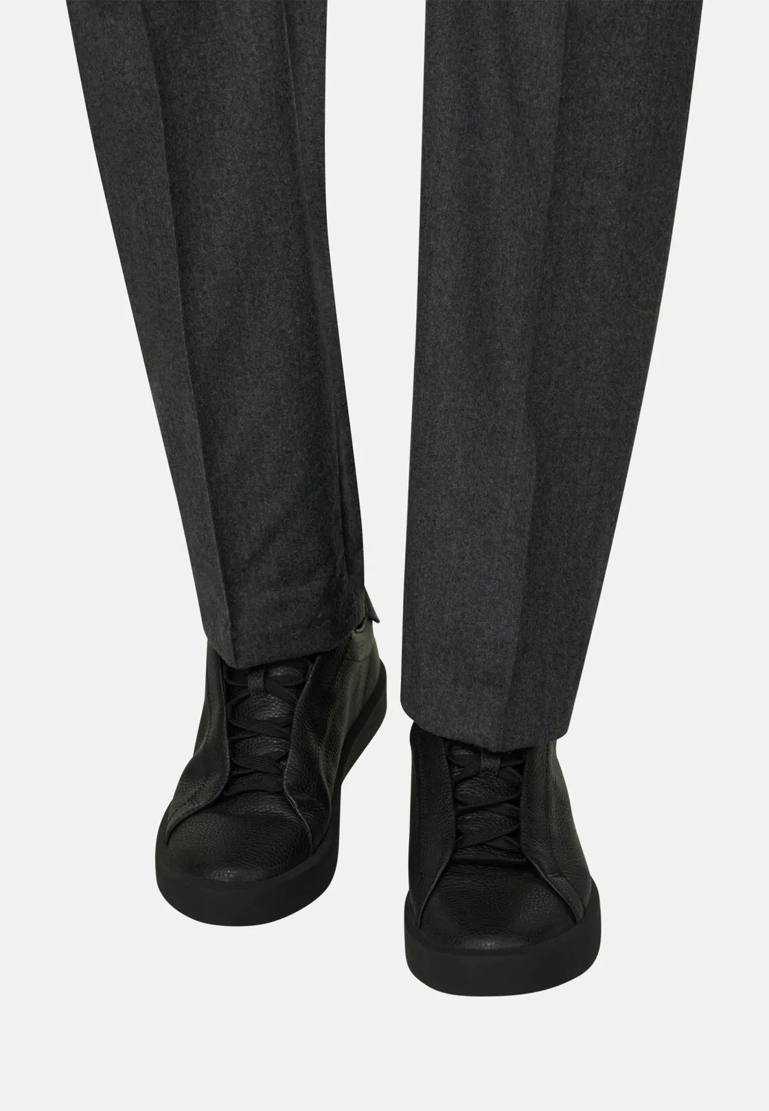 Boggi, Sneakers Essence In Pelle Bottalata, Uomo, Nero, Taglia: 43-9 - immagine 2