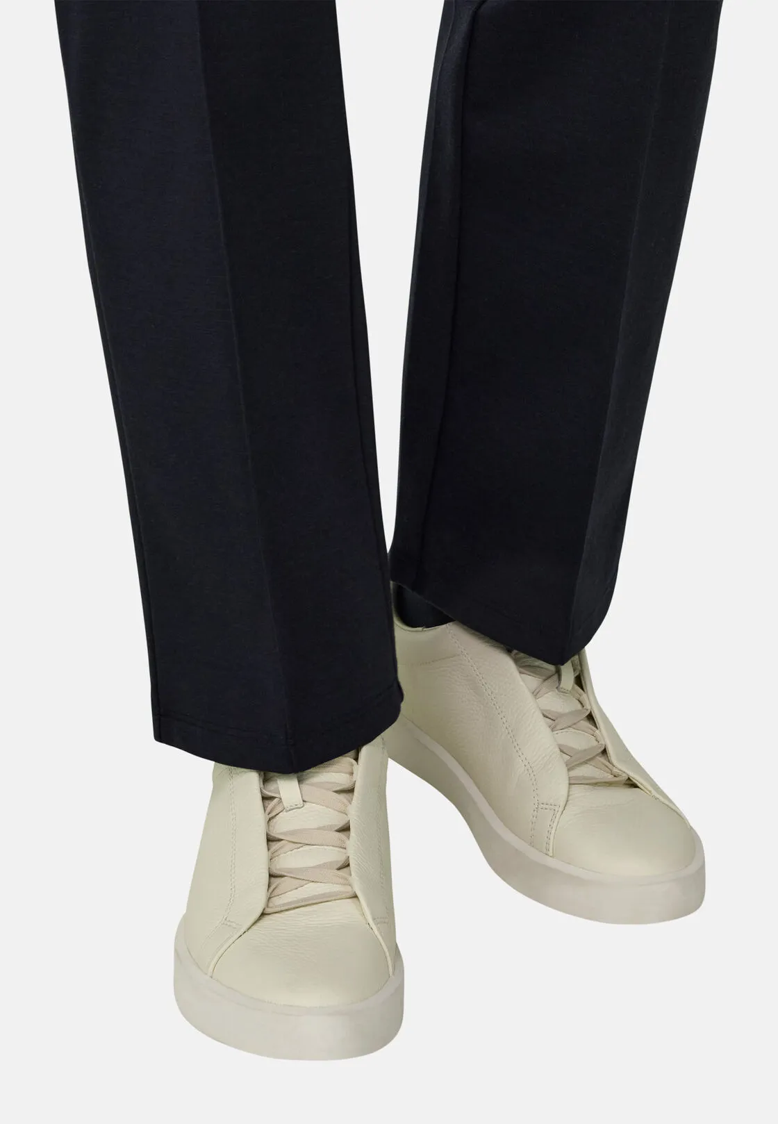 Boggi, Sneakers Essence In Pelle Bottalata, Uomo, Bianco, Taglia: 41-7 - immagine 2