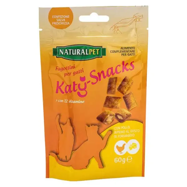 NaturalPet Fagottini ripieni Cat Adult 60 gr Pollo e formaggio - immagine 1