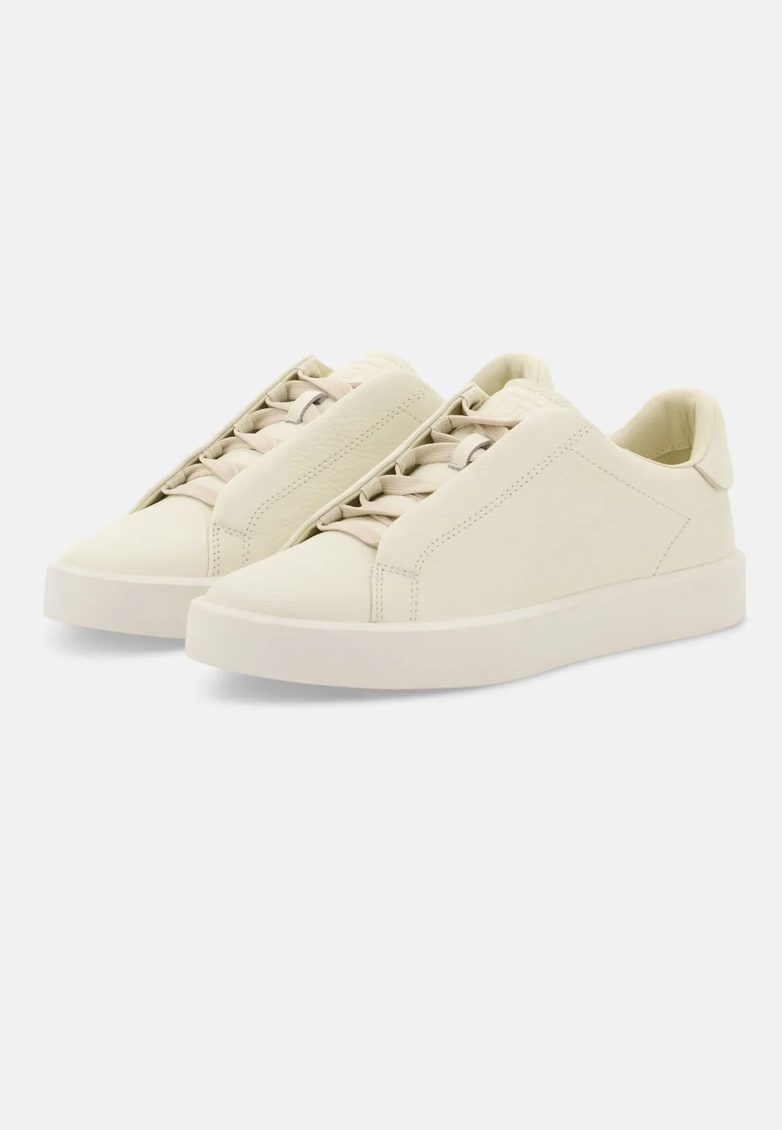 Boggi, Sneakers Essence In Pelle Bottalata, Uomo, Bianco, Taglia: 45-11 - immagine 3