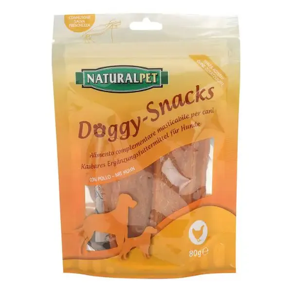 NaturalPet Doggy Snacks per cani 80 gr Jerky pollo (scadenza: 30/01/2027) - immagine 1