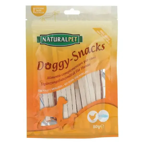 NaturalPet Doggy Snacks per cani 80 gr Sandwich pollo e merluzzo - immagine 1