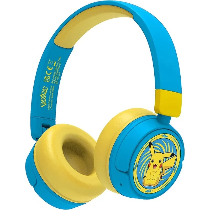 OTL Technologies Cuffie per bambini wireless pieghevoli Pokemon Pikachu - immagine 1