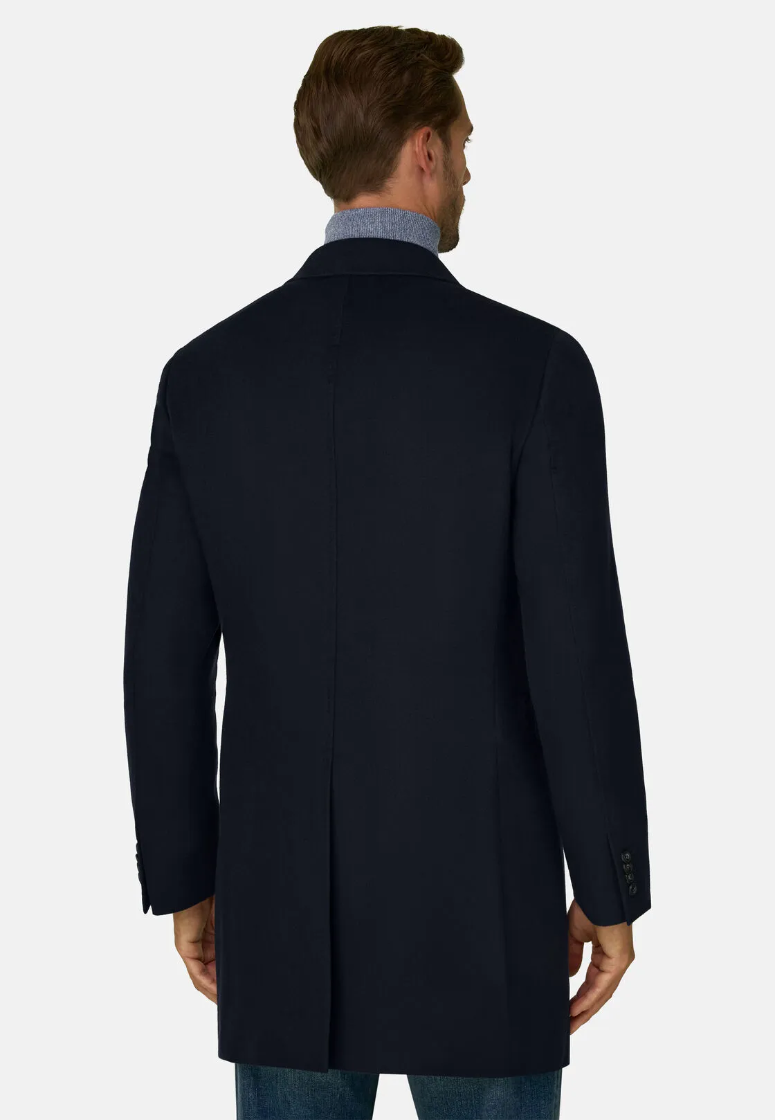 Boggi, Cappotto In Puro Cashmere Doppio Petto, Uomo, Navy, Taglia: 48 - immagine 4