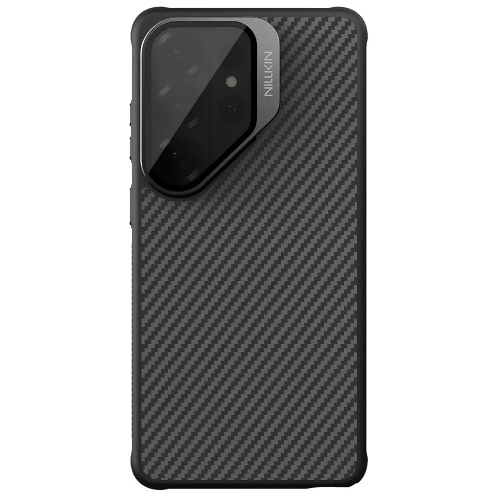 Custodia MagSafe per Samsung Galaxy S26 Ultra S948, Nillkin, CarboProp con copertura obiettivo nera trasparente, Nera - immagine 1