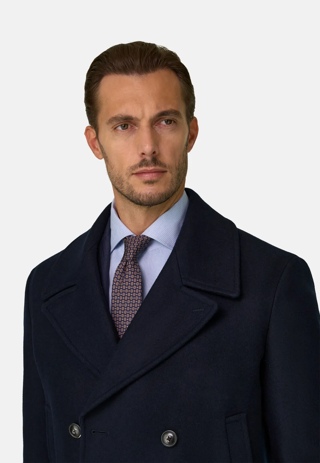 Boggi, Cappotto Doppio Petto In Lana, Uomo, Navy, Taglia: 50 - immagine 5