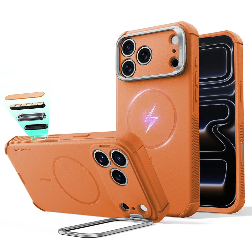 Custodia MagSafe per Apple iPhone 18 Pro / 17 Pro, ESR, Cyber Armor Kickstand, Arancione - immagine 1