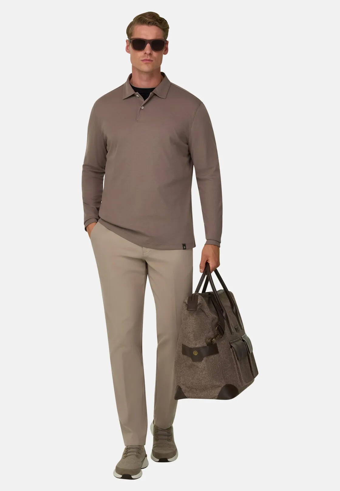 Boggi, Polo In Jersey Misto Cotone S. Cafè®, Uomo, Taupe, Taglia: M - immagine 2