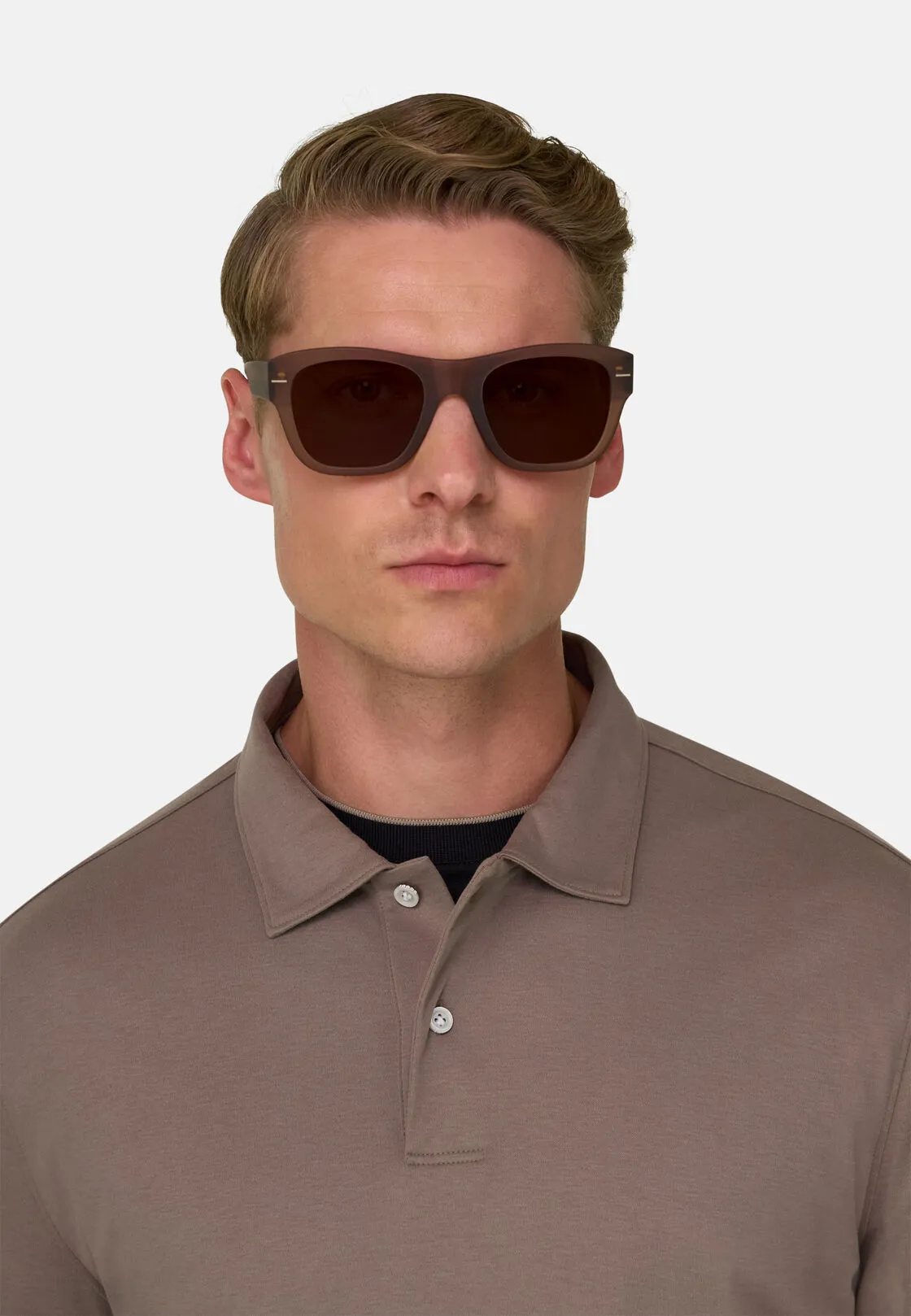 Boggi, Polo In Jersey Misto Cotone S. Cafè®, Uomo, Taupe, Taglia: S - immagine 3