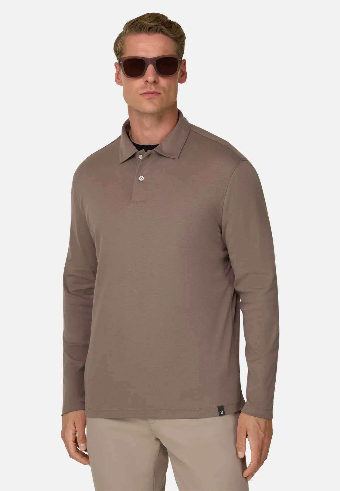 Boggi, Polo In Jersey Misto Cotone S. Cafè®, Uomo, Taupe, Taglia: XXL - immagine 1