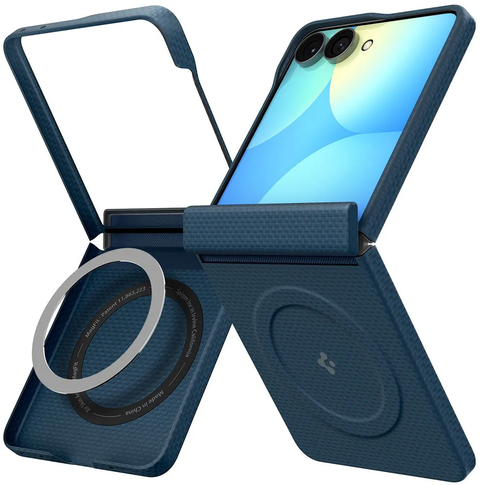 Custodia MagSafe per Samsung Galaxy Z Flip8 F776, Spigen, Air Skin, Blu Navy ACS11514 - immagine 1