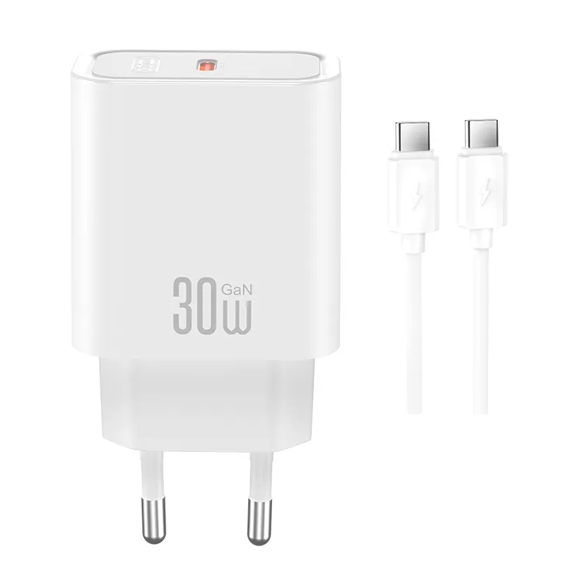 Caricatore da rete con cavo USB-C XO Design CE41, 30W, 3A, 1 x USB-C, Bianco - immagine 1
