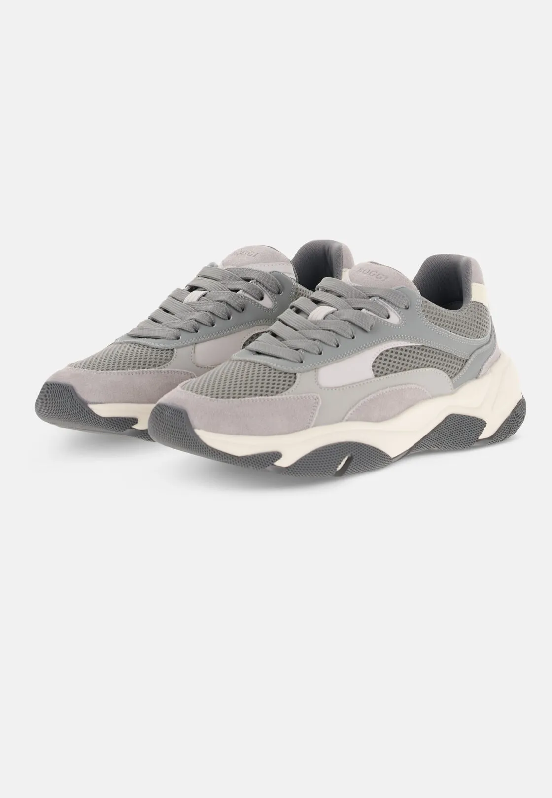 Boggi, Sneakers Storm In Pelle E Tessuto Tecnico, Uomo, Grigio, Taglia: 41-7 - immagine 3