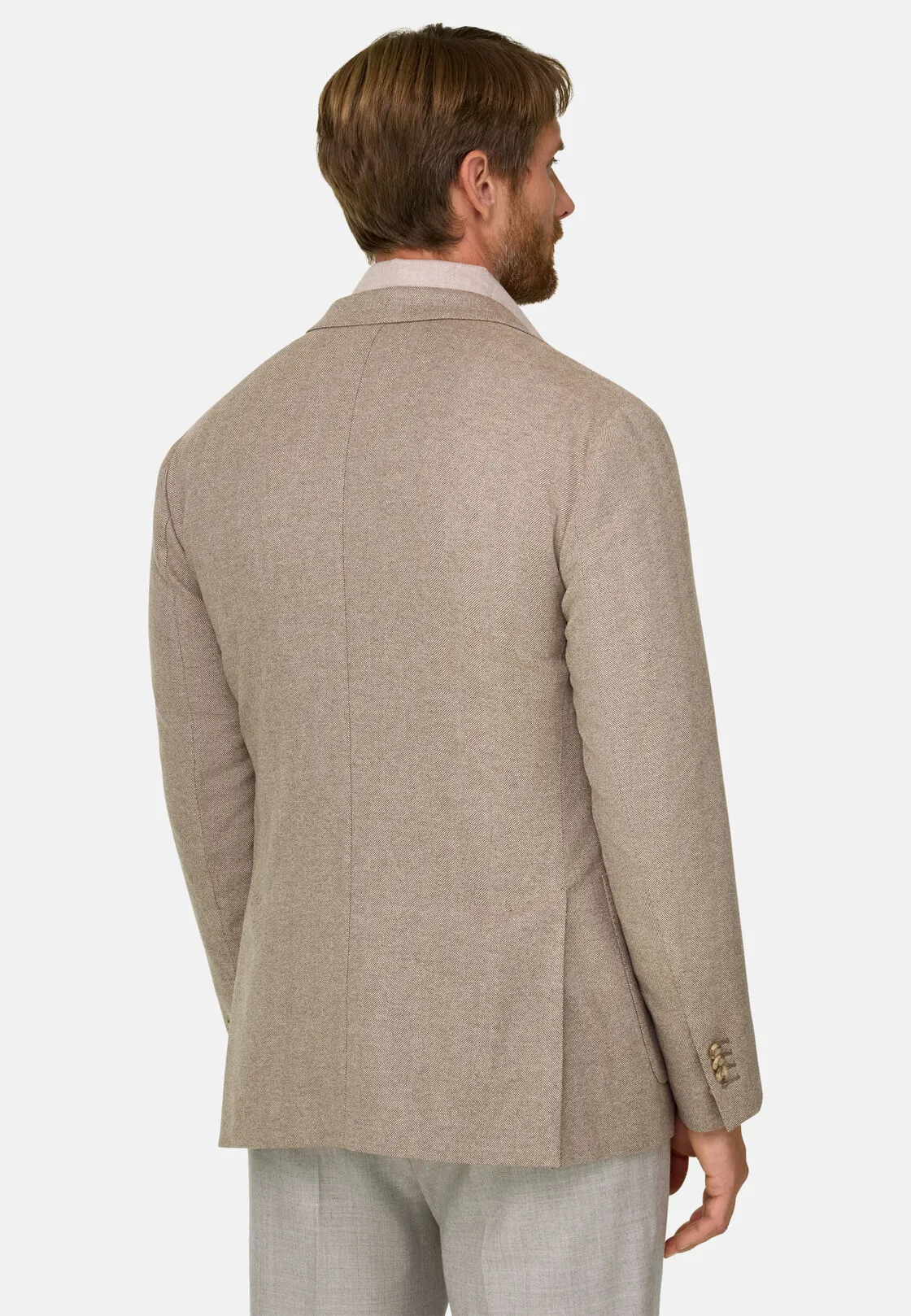 Boggi, Giacca Resca In Lana Cashmere, Uomo, Taupe, Taglia: 56 - immagine 4