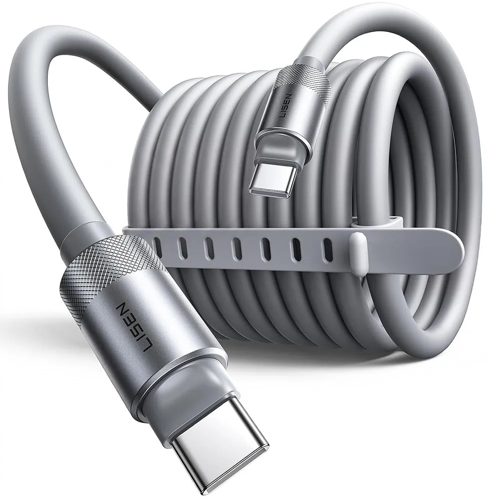 Cavo Dati e Ricarica USB-C - USB-C Lisen L115, 100W, 3m, Grigio YL0126010031 - immagine 1