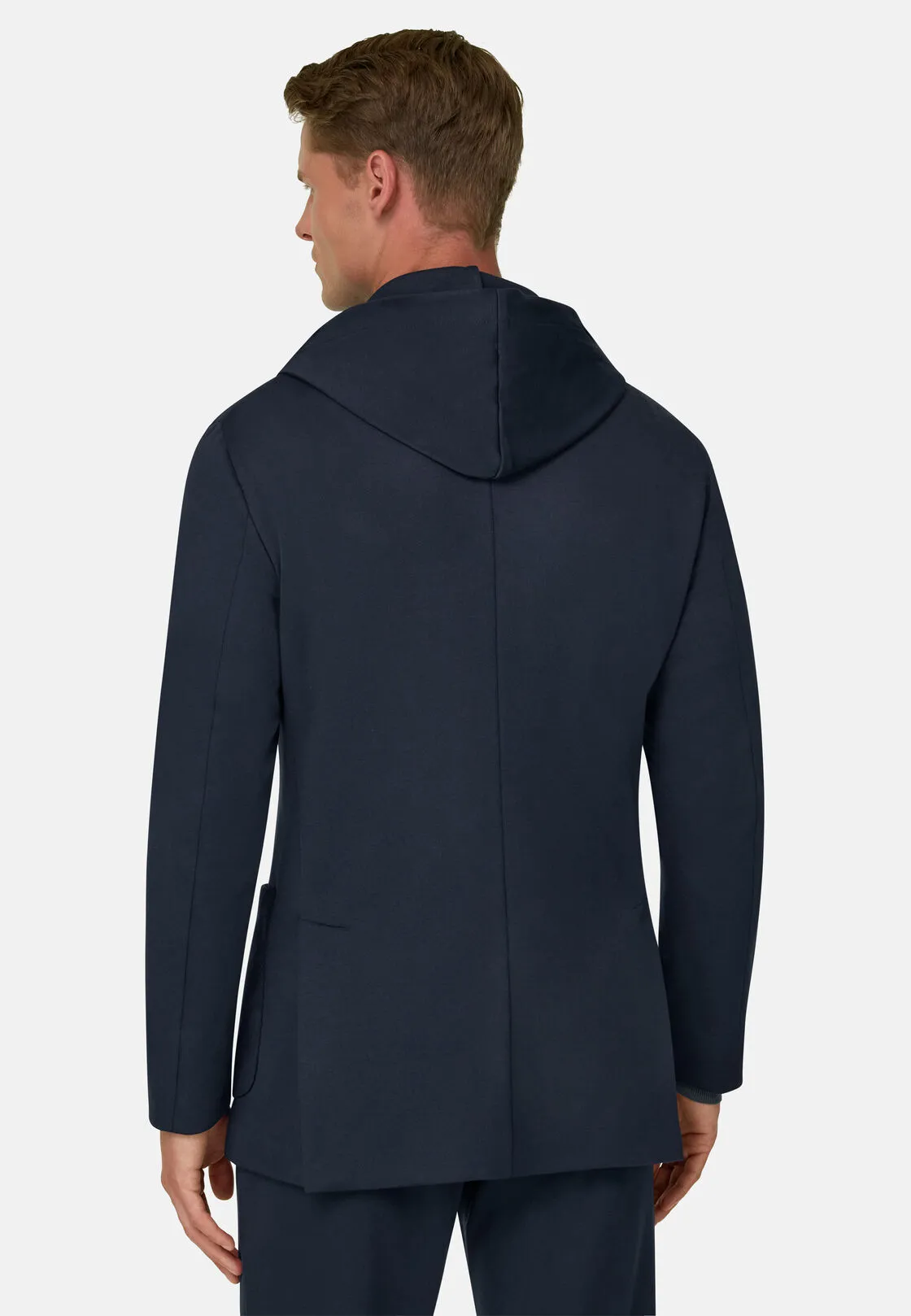 Boggi, Giacca Felpa Madison In Misto Cotone B Jersey, Uomo, Navy, Taglia: 56 - immagine 4