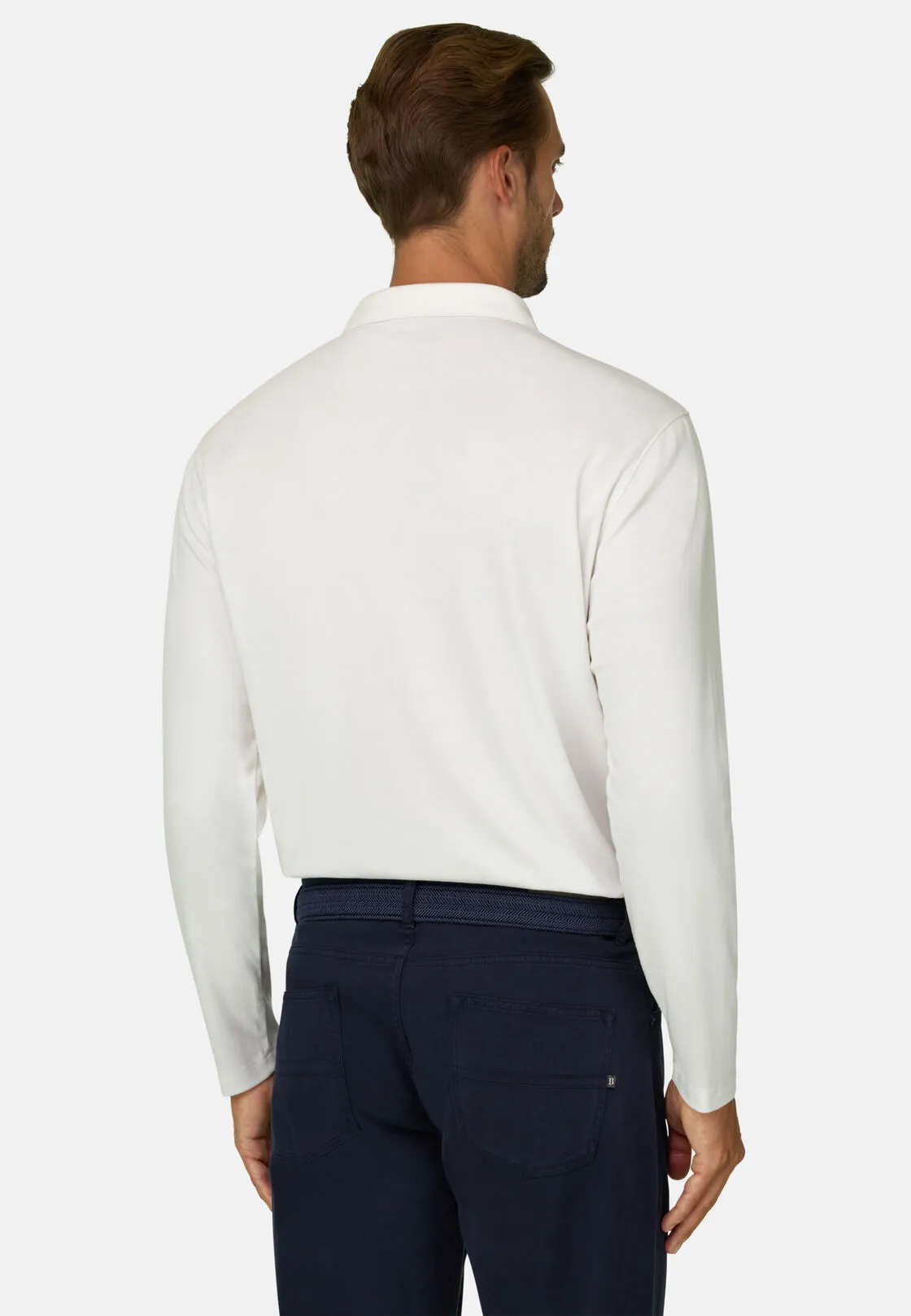 Boggi, Polo In Jersey Misto Cotone S. Cafè®, Uomo, Bianco, Taglia: XL - immagine 4