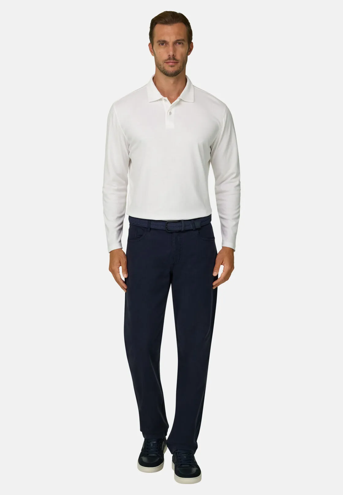 Boggi, Polo In Jersey Misto Cotone S. Cafè®, Uomo, Bianco, Taglia: XXL - immagine 2
