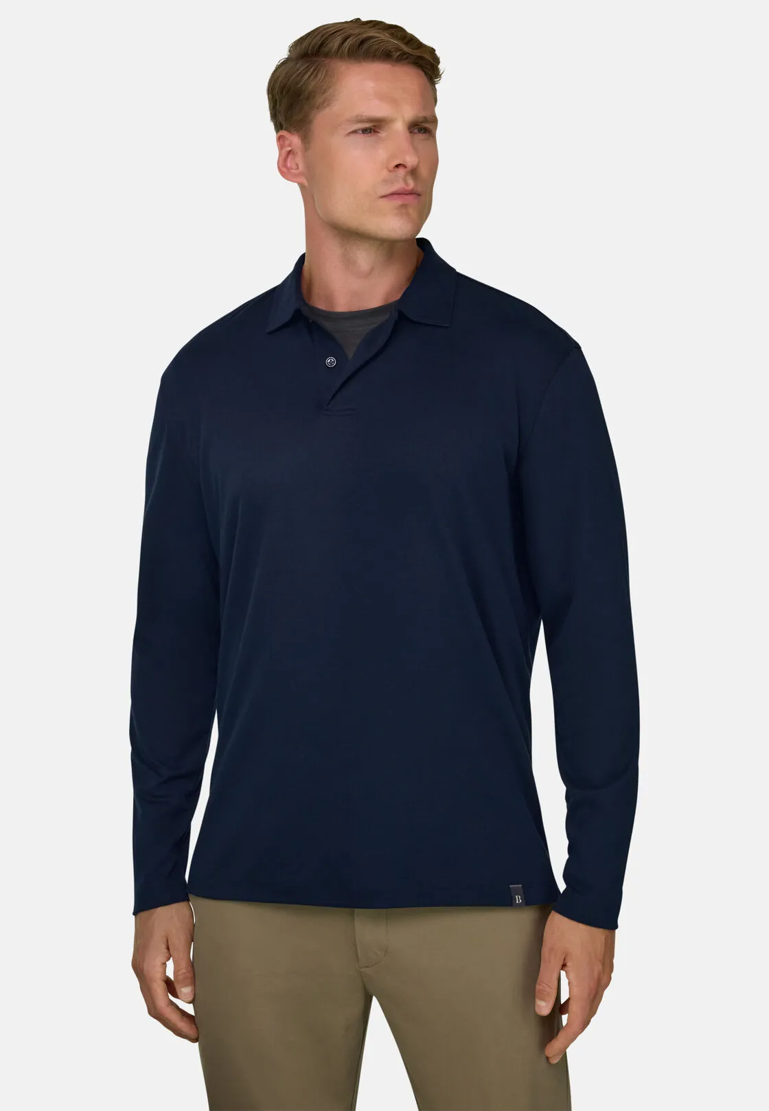 Boggi, Polo In Jersey Misto Cotone S. Cafè®, Uomo, Navy, Taglia: L - immagine 1