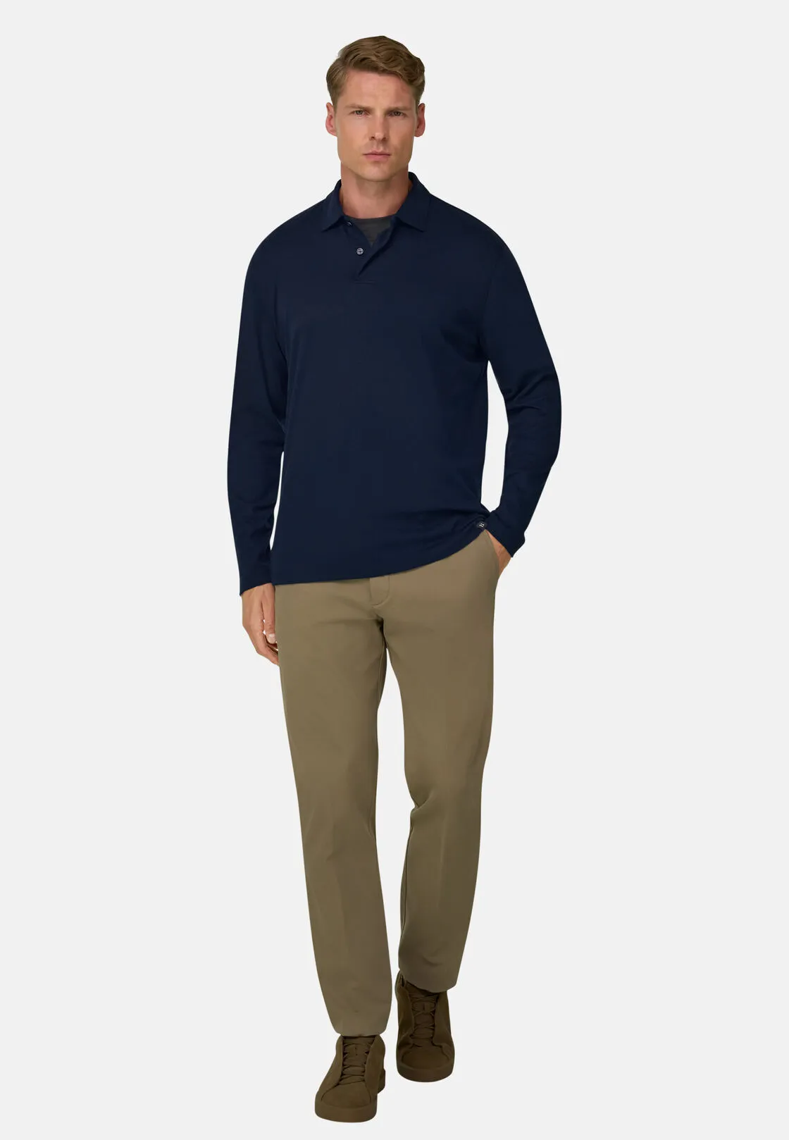 Boggi, Polo In Jersey Misto Cotone S. Cafè®, Uomo, Navy, Taglia: XL - immagine 2