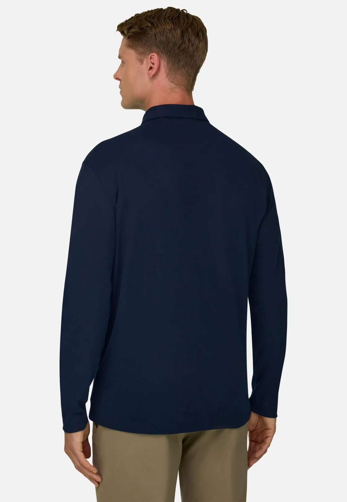 Boggi, Polo In Jersey Misto Cotone S. Cafè®, Uomo, Navy, Taglia: XXL - immagine 4