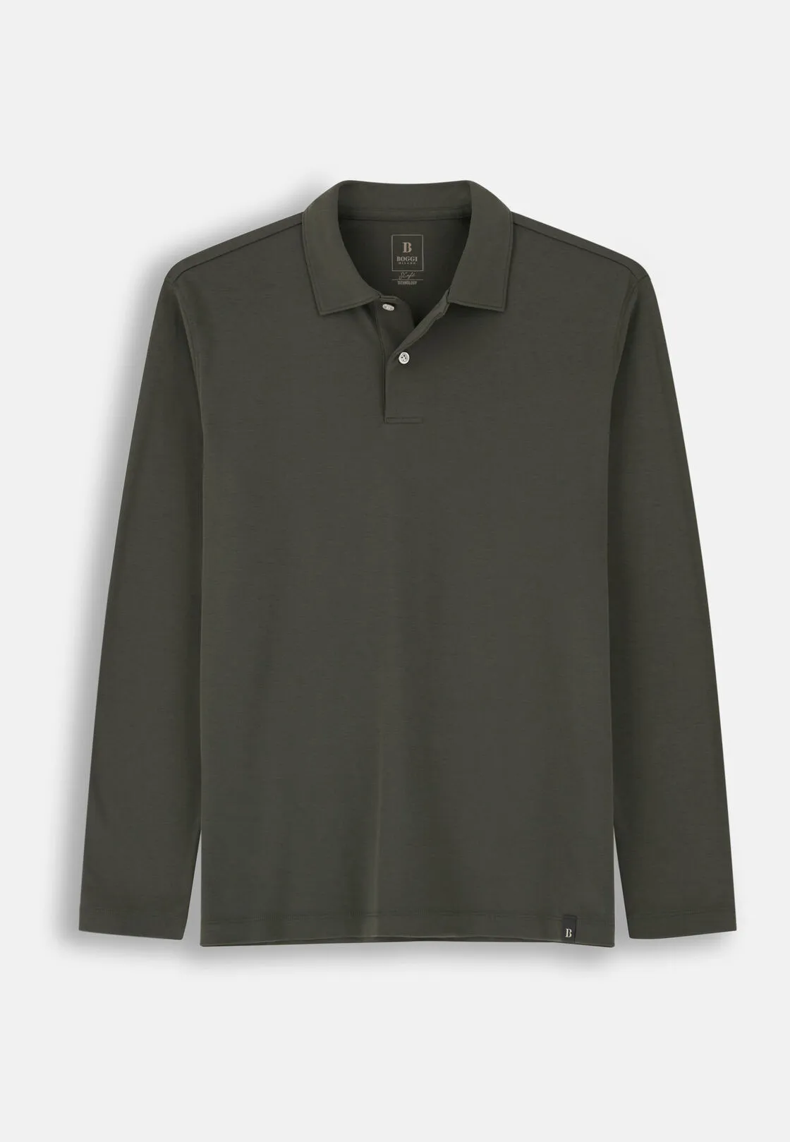 Boggi, Polo In Jersey Misto Cotone S. Cafè®, Uomo, Militare, Taglia: S - immagine 5