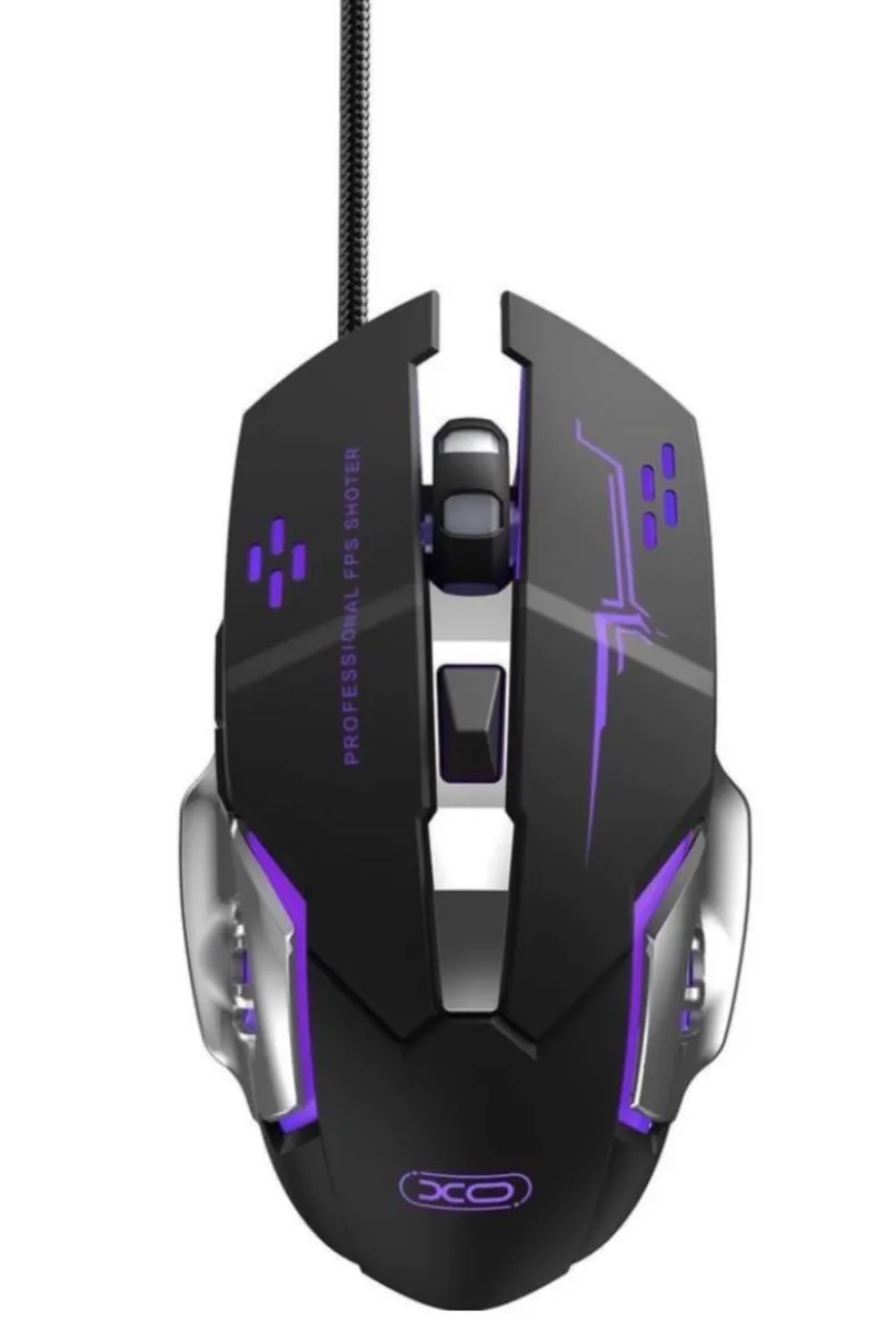 Mouse Gaming Wired USB XO Design M10, RGB, 3200DPI, Nero - immagine 1