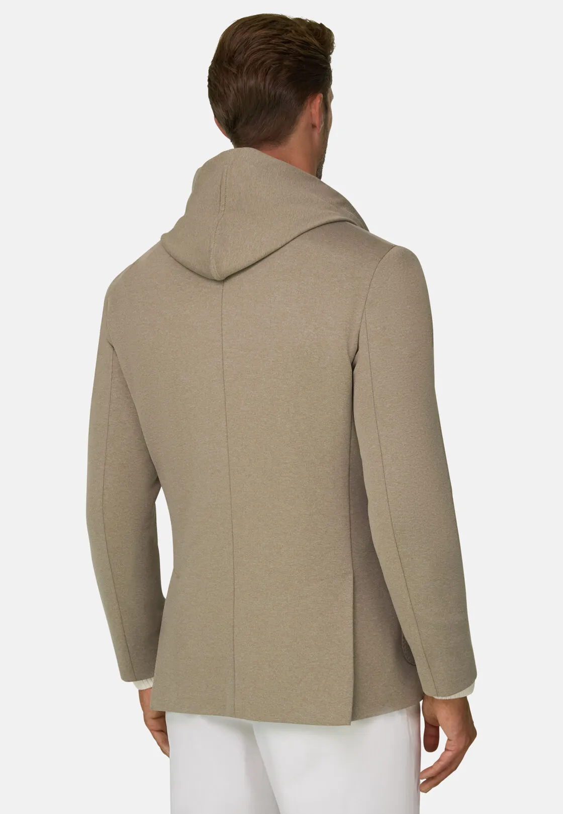 Boggi, Giacca Felpa Columbus In Misto Cotone B Jersey, Uomo, Taupe, Taglia: 54 - immagine 4