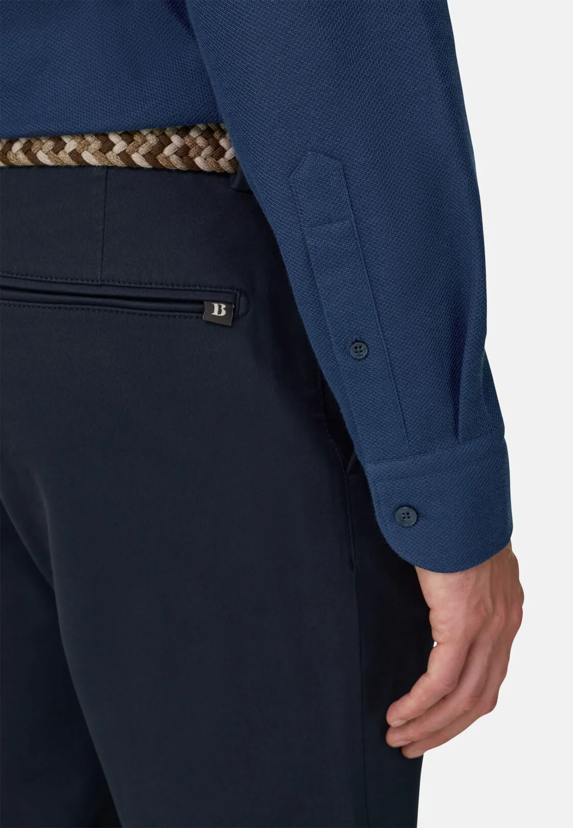 Boggi, Sakura | Polo In Jersey Giapponese, Uomo, Navy, Taglia: L - immagine 3