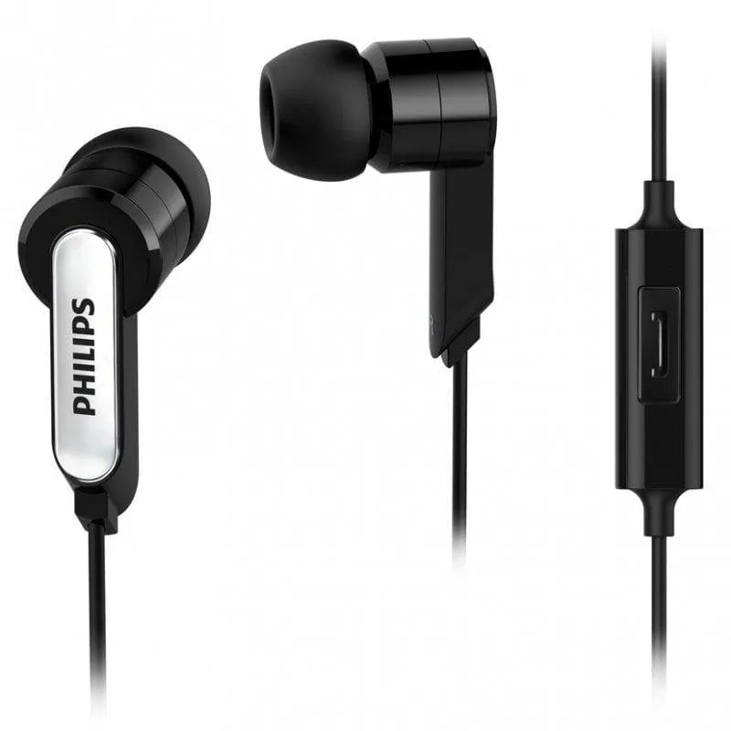 Auricolari Philips SHE1405/10 con filo, microfono integrato e telecomando, neri - immagine 1