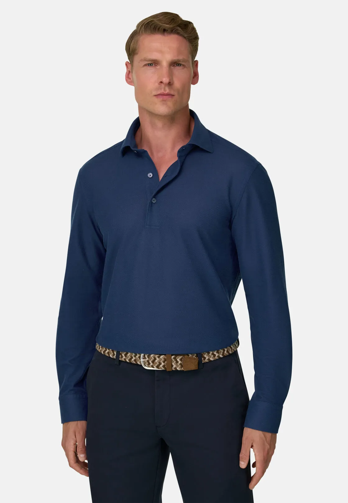 Boggi, Sakura | Polo In Jersey Giapponese, Uomo, Navy, Taglia: S - immagine 1