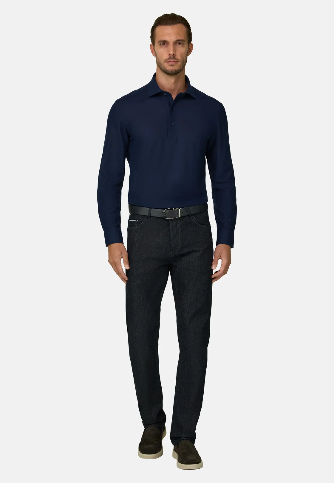 Boggi, Sakura | Polo In Jersey Giapponese, Uomo, NAVY SCURO, Taglia: L - immagine 2