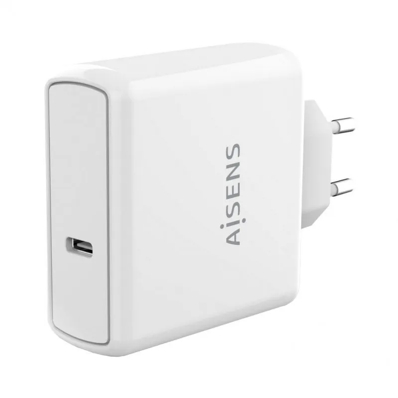 Caricatore da muro USB-C Aisens ASCH-1PD60-BK 60W Bianco - immagine 1