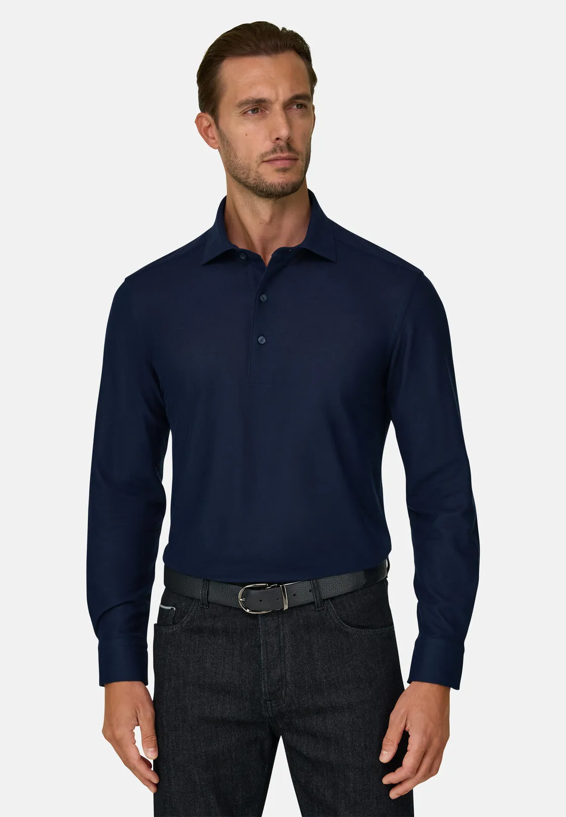 Boggi, Sakura | Polo In Jersey Giapponese, Uomo, NAVY SCURO, Taglia: S - immagine 1