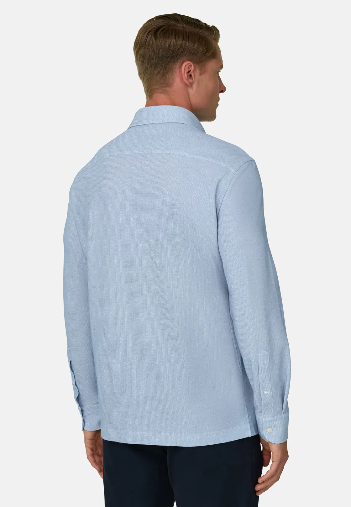Boggi, Sakura | Polo In Jersey Giapponese, Uomo, Azzurro, Taglia: M - immagine 4