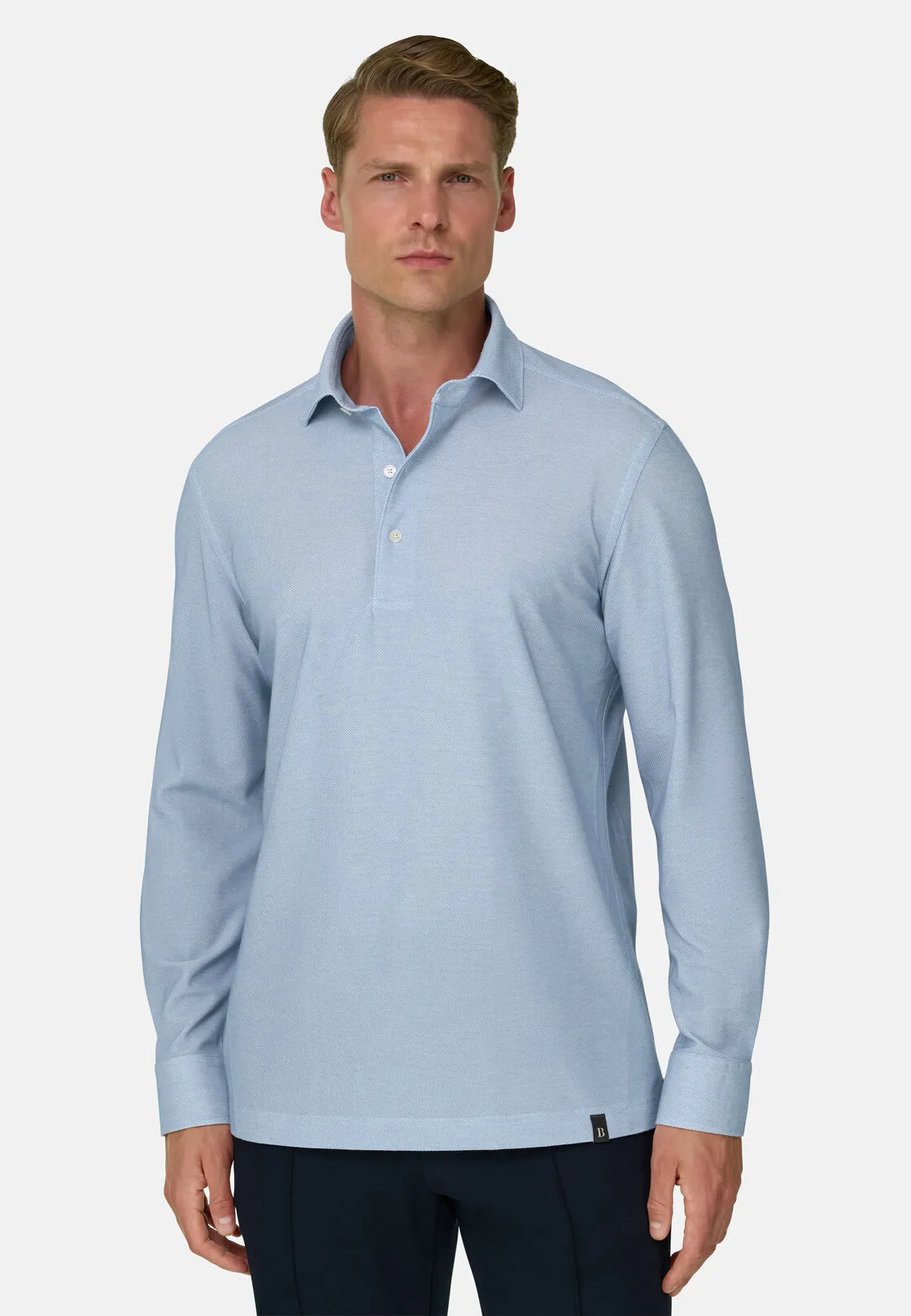 Boggi, Sakura | Polo In Jersey Giapponese, Uomo, Azzurro, Taglia: S - immagine 1