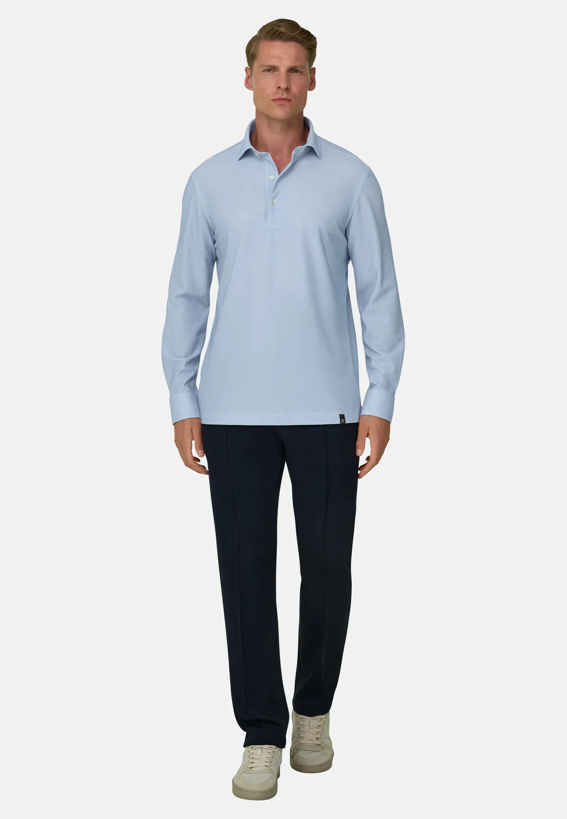 Boggi, Sakura | Polo In Jersey Giapponese, Uomo, Azzurro, Taglia: S - immagine 2